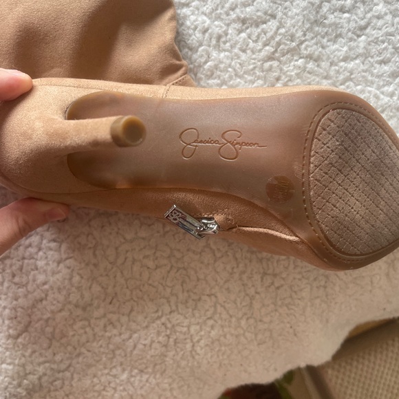 Jessica Simpson Tan Over-the-Knee Boots with Stiletto Heel - Picture 3 of 4